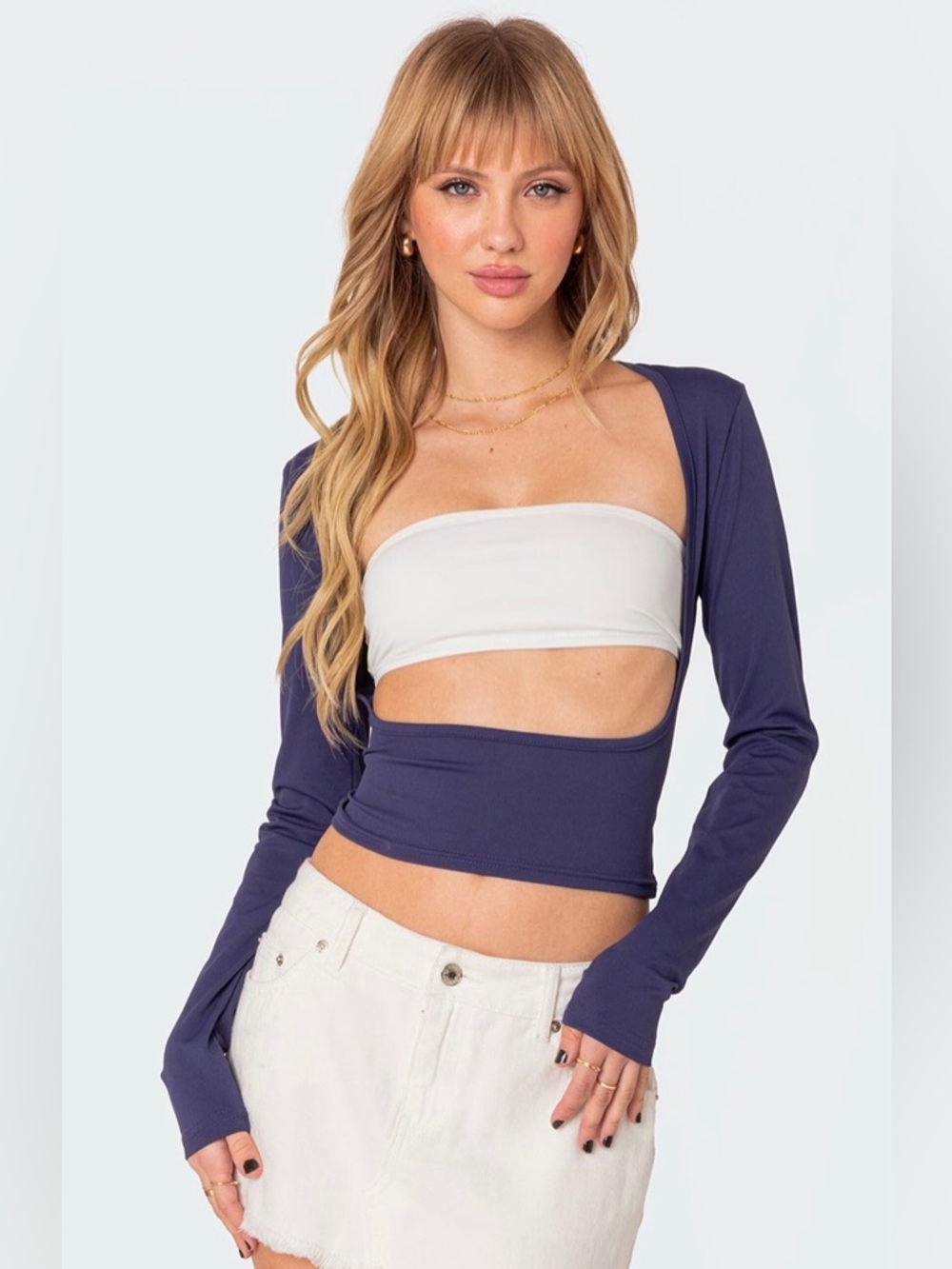 Edikted 2-piece cutout bandeau and top